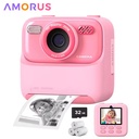 AMORUS Kids Instant Camera 1080P HD – Dual Lens Selfie Digital Camera with 32GB for Boys & Girls 