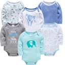 6PCS/3PCS Kavkas Baby Bodysuits – 100% Cotton Long Sleeve Jumpsuits for Newborn Boys & Girls 0-12 Months 