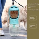 Portable Dog & Cat Water Bottle with Food Storage – Travel Feeder Bowl for Pets 