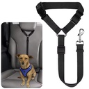 Two-in-One Pet Car Seat Belt & Leash – Adjustable Nylon Dog Harness Safety Lead 